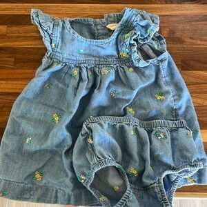 Tucker and Tate 2 piece denim baby outfit